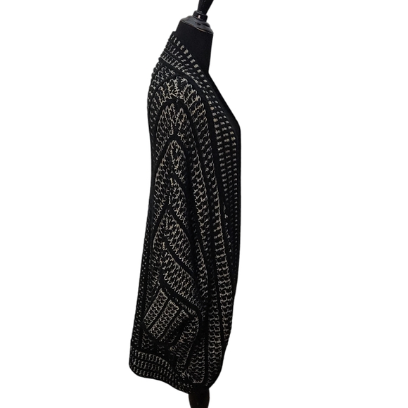 Camille & Company Cocoon Black and Tan Knit Sweater Size Large XL - Picture 3 of 7